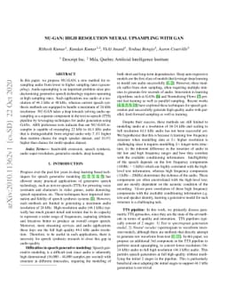 NU-GAN: High resolution neural upsampling with GAN