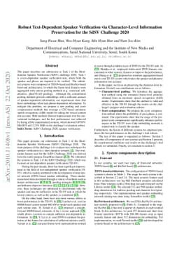 Robust Text-Dependent Speaker Verification via Character-Level
  Information Preservation for the SdSV Challenge 2020