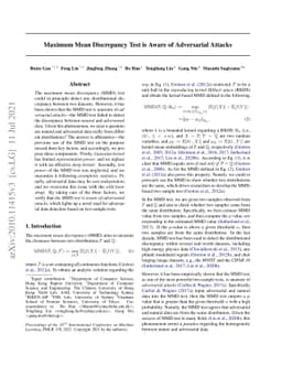 Maximum Mean Discrepancy Test is Aware of Adversarial Attacks