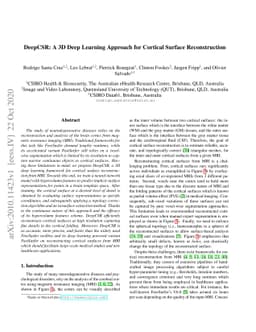 DeepCSR: A 3D Deep Learning Approach for Cortical Surface Reconstruction