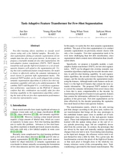 Task-Adaptive Feature Transformer for Few-Shot Segmentation