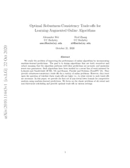 Optimal Robustness-Consistency Trade-offs for Learning-Augmented Online
  Algorithms