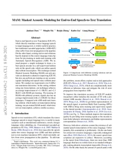 MAM: Masked Acoustic Modeling for End-to-End Speech-to-Text Translation