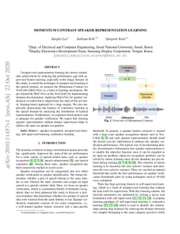 Momentum Contrast Speaker Representation Learning