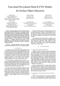 Fine-tuned Pre-trained Mask R-CNN Models for Surface Object Detection