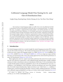 Calibrated Language Model Fine-Tuning for In- and Out-of-Distribution
  Data