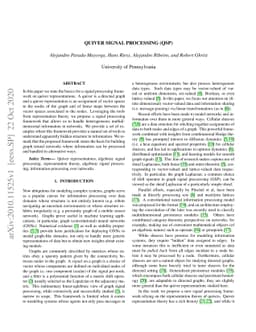 Quiver Signal Processing (QSP)