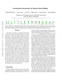 Convolutional Autoencoders for Human Motion Infilling