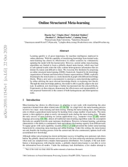 Online Structured Meta-learning