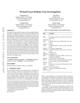 AI-lead Court Debate Case Investigation