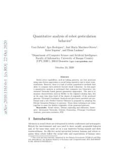 Quantitative analysis of robot gesticulation behavior