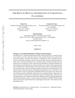 The Role of Mutual Information in Variational Classifiers