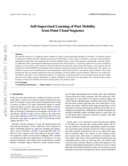 Self-Supervised Learning of Part Mobility from Point Cloud Sequence