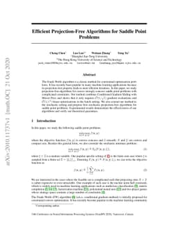 Efficient Projection-Free Algorithms for Saddle Point Problems