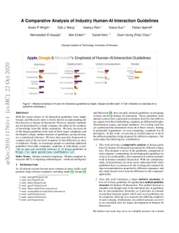 A Comparative Analysis of Industry Human-AI Interaction Guidelines