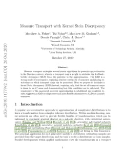 Measure Transport with Kernel Stein Discrepancy