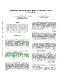 Containment in Monadic Disjunctive Datalog, MMSNP, and Expressive
  Description Logics