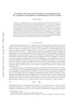 Gaussoids are two-antecedental approximations of Gaussian conditional
  independence structures