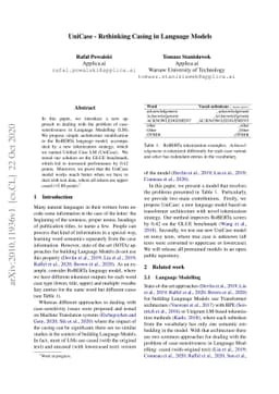 UniCase -- Rethinking Casing in Language Models