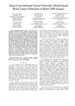 Deep Convolutional Neural Networks Model-based Brain Tumor Detection in
  Brain MRI Images