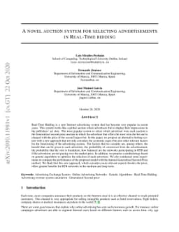 A novel auction system for selecting advertisements in Real-Time bidding