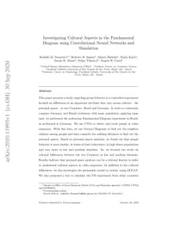 Investigating Cultural Aspects in the Fundamental Diagram using
  Convolutional Neural Networks and Simulation