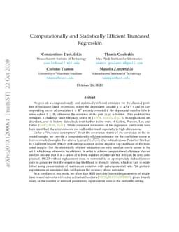 Computationally and Statistically Efficient Truncated Regression