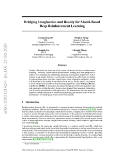 Bridging Imagination and Reality for Model-Based Deep Reinforcement
  Learning