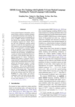 ERNIE-Gram: Pre-Training with Explicitly N-Gram Masked Language Modeling
  for Natural Language Understanding