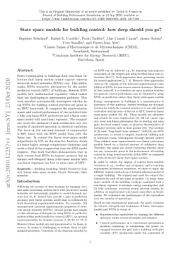 State space models for building control: how deep should you go?