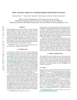 Show and Speak: Directly Synthesize Spoken Description of Images