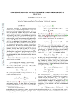 Graph-Homomorphic Perturbations for Private Decentralized Learning