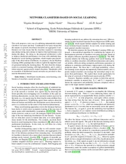 Network Classifiers Based on Social Learning