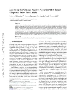 Matching the Clinical Reality: Accurate OCT-Based Diagnosis From Few
  Labels