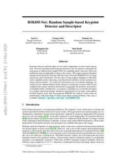 RSKDD-Net: Random Sample-based Keypoint Detector and Descriptor