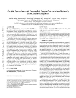 On the Equivalence of Decoupled Graph Convolution Network and Label
  Propagation