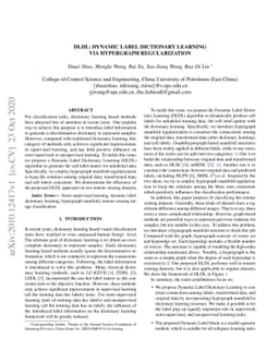 DLDL: Dynamic Label Dictionary Learning via Hypergraph Regularization