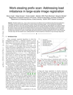 Work-stealing prefix scan: Addressing load imbalance in large-scale
  image registration