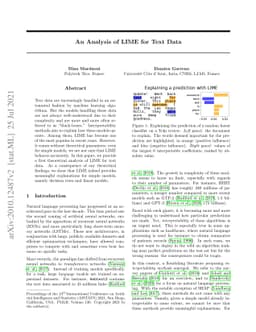 An Analysis of LIME for Text Data