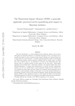 The Wasserstein Impact Measure (WIM): a generally applicable, practical
  tool for quantifying prior impact in Bayesian statistics