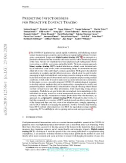 Predicting Infectiousness for Proactive Contact Tracing