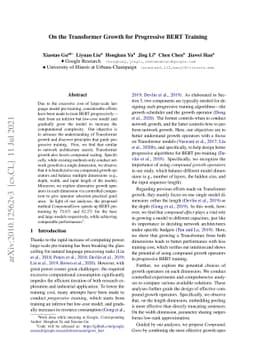 On the Transformer Growth for Progressive BERT Training