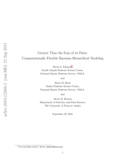 Greater Than the Sum of its Parts: Computationally Flexible Bayesian
  Hierarchical Modeling