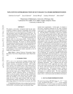 Non-convex Super-resolution of OCT images via sparse representation