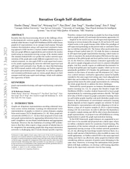 Iterative Graph Self-Distillation