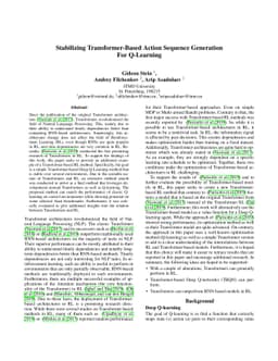 Stabilizing Transformer-Based Action Sequence Generation For Q-Learning