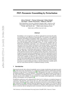 PEP: Parameter Ensembling by Perturbation