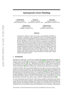 Autoregressive Score Matching