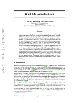 Graph Information Bottleneck