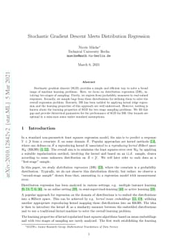 Stochastic Gradient Descent Meets Distribution Regression
